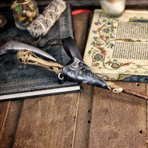 Silver and Black Wand Holster for Cosplay and LARP